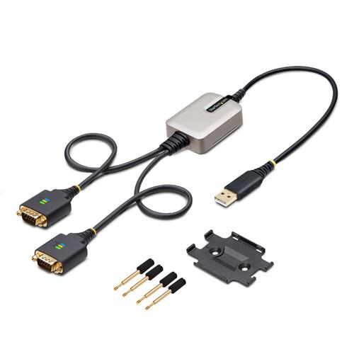 CAVO USB A SERIALE A 2 PORTE ADATTATORE USB A DB9 RS232 60CM