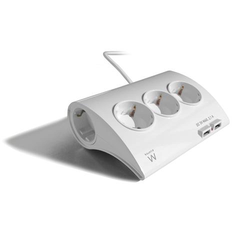DESK MULTI-SOCKET 5 SCHUKO SOCKETS + 2 USB PORTS