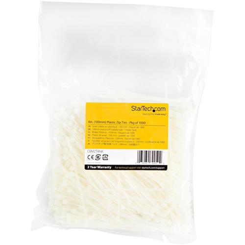 FASCETTE FERMACAVO DA 10 CM RIUTILIZZABILI -1000 PZ - BIANCO