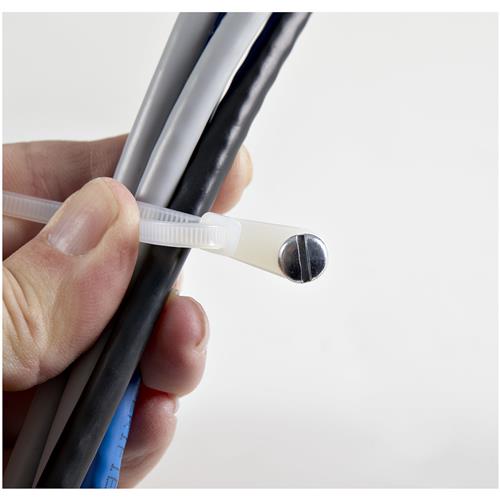 FASCETTE FERMACAVO DA 15 CM CON FORO PER VITE - 100 PEZZI