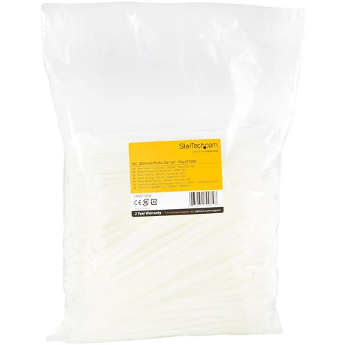 FASCETTE FERMACAVO DA 20 CM RIUTILIZZABILI - 1000 PZ - BIANC