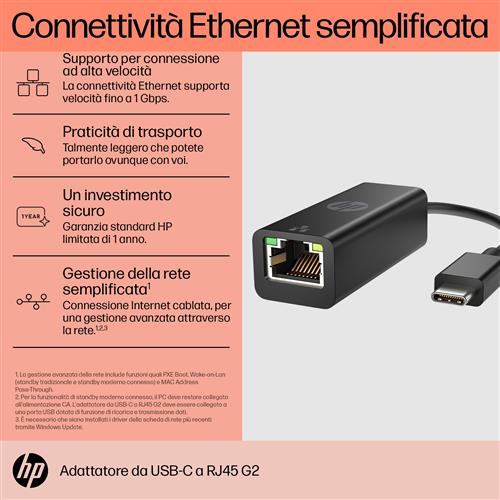 HP USB C TO RJ45 ADAPTER G2
