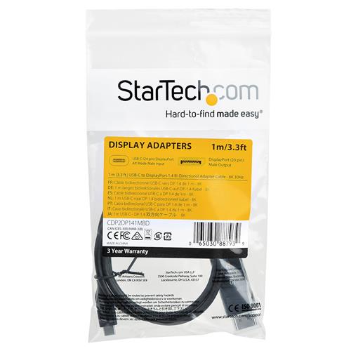 StarTech.com CDP2DP141MBD cavo e adattatore video USB tipo-C Nero