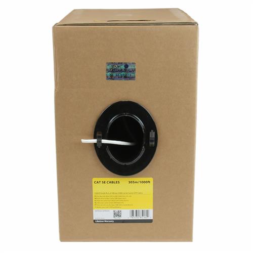 ROTOLO CAVO UTP SOLIDI CAT5 CMR 304.8 M BIANCO