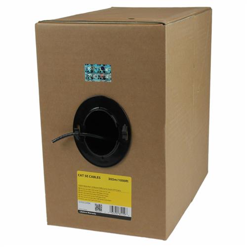 ROTOLO CAVO UTP SOLIDI CAT5 CMR 304.8 M NERO