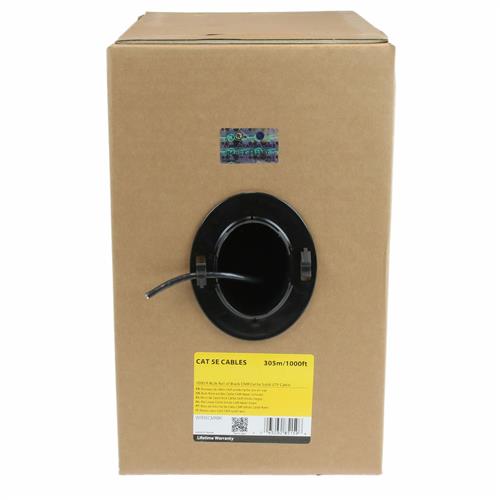 ROTOLO CAVO UTP SOLIDI CAT5 CMR 304.8 M NERO