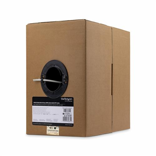 ROTOLO IN SERIE DI CAVI CMR SOLIDI CAT5E COLORE GRIGIO