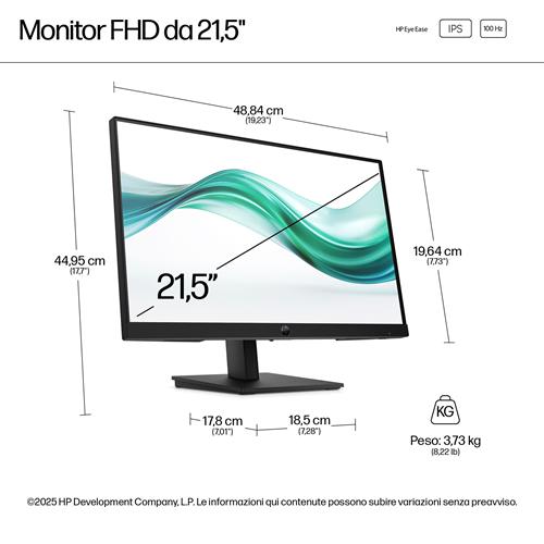 S3 PRO 21.5IN FHD 1920X1080 1000:1 250 NITS DP HDMI VGA SB