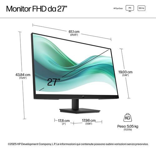 S3 PRO 27IN FHD 1920X1080 1000:1 250 NITS DP HDMI VGA SB