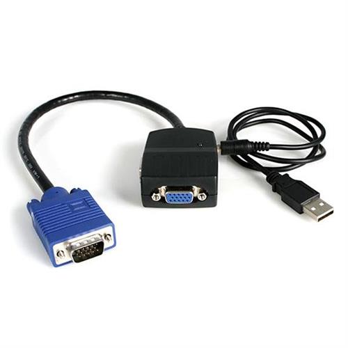 SDOPPIATORE VIDEO VGA A 2 PORTE  ALIMENTATO VIA USB