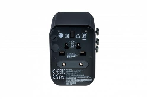 UNIVERSAL TRAVEL ADAPTER UTA-03 PD30W / QC / 2XUSB / 2XTYPE-C
