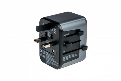 UNIVERSAL TRAVEL ADAPTER UTA-03 PD30W / QC / 2XUSB / 2XTYPE-C
