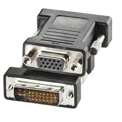 ROLINE DVI/VGA Adapter, DVI ST/HD15 BU VGA (D-Sub) Nero