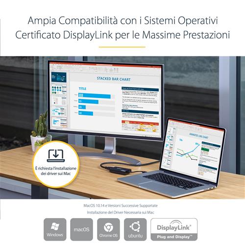 StarTech.com USB32HD4K adattatore grafico USB 3840 x 2160 Pixel Nero