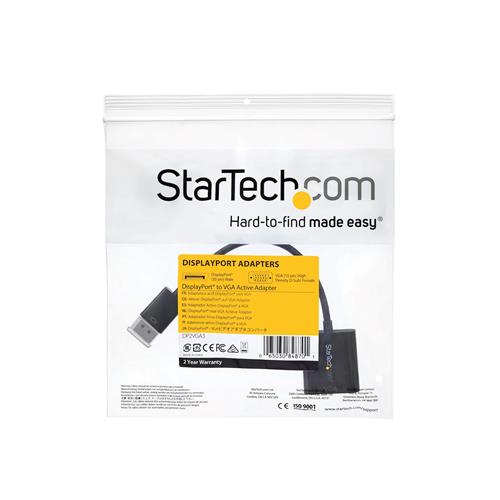 StarTech.com DP2VGA3 cavo e adattatore video 0,1 m VGA (D-Sub) Nero