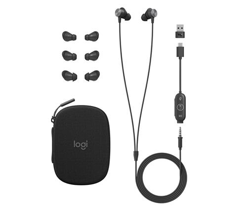 LOGI ZONE WIRED EARBUDS TEAMS - GRAPHITE - EMEA