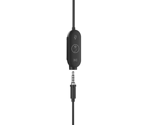 LOGI ZONE WIRED EARBUDS TEAMS - GRAPHITE - EMEA