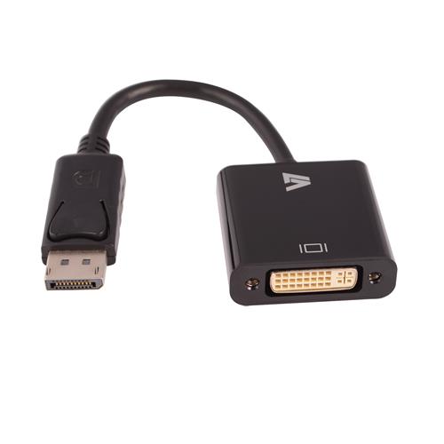 V7 CBLDPDVI-1E cavo e adattatore video 0,2 m 1x 20-pin DisplayPort 1x (24+5)-pin DVI Nero