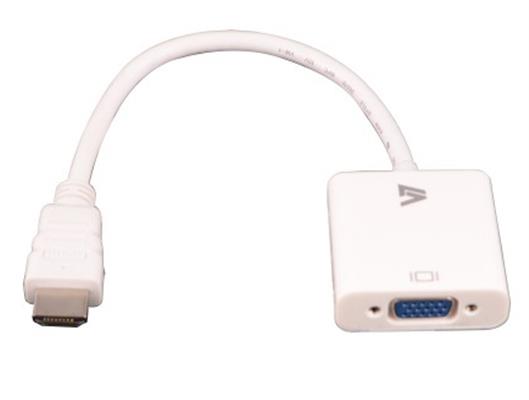 V7 CBLHDAV-1E adattatore per inversione del genere dei cavi 1x 19-pin HDMI 1x 15-pin VGA Bianco