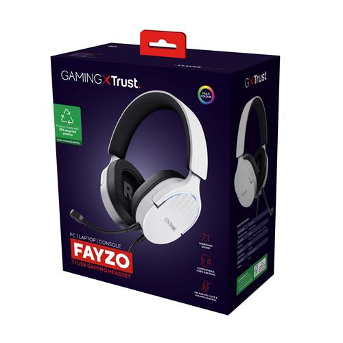GAMING GXT 490 FAYZO CUFFIE GAMING USB 7.1  -  BIANCO