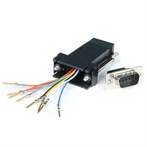 StarTech.com GC98MF adattatore per inversione del genere dei cavi DB-9 RJ-45 Nero