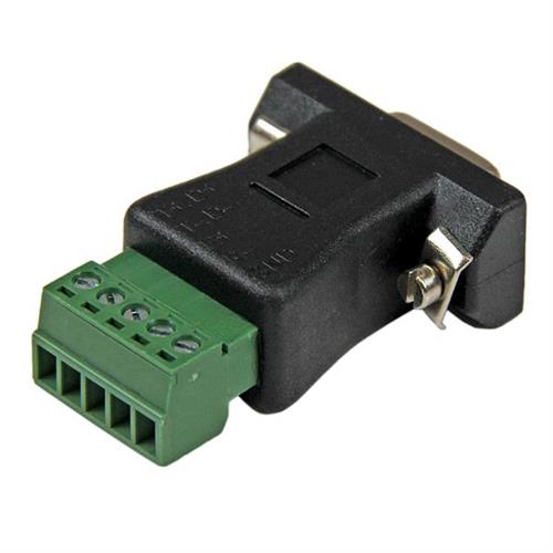 StarTech.com RS422 RS485 Serial DB9 -> Terminal Block Adapter Nero