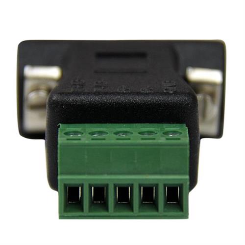 StarTech.com RS422 RS485 Serial DB9 -> Terminal Block Adapter Nero