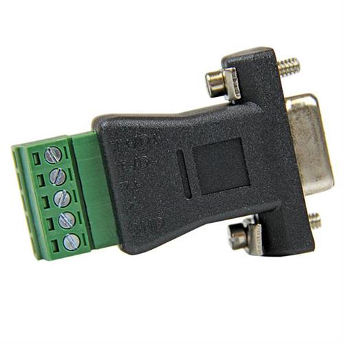 StarTech.com RS422 RS485 Serial DB9 -> Terminal Block Adapter Nero
