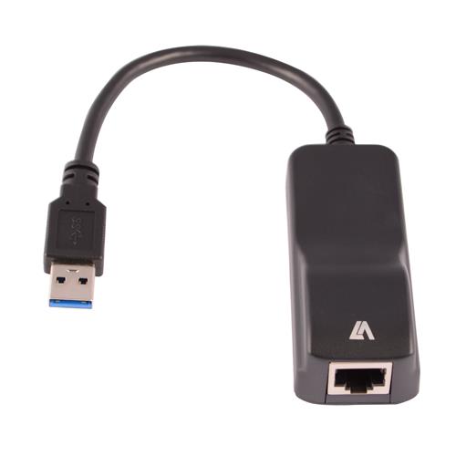 V7 CBLUSB3RJ-1E adattatore per inversione del genere dei cavi 1x USB 3.0 1x RJ45 Nero