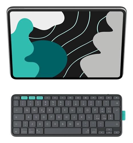 Logitech Flip Folio QWERTY Italiano Bluetooth Grafite