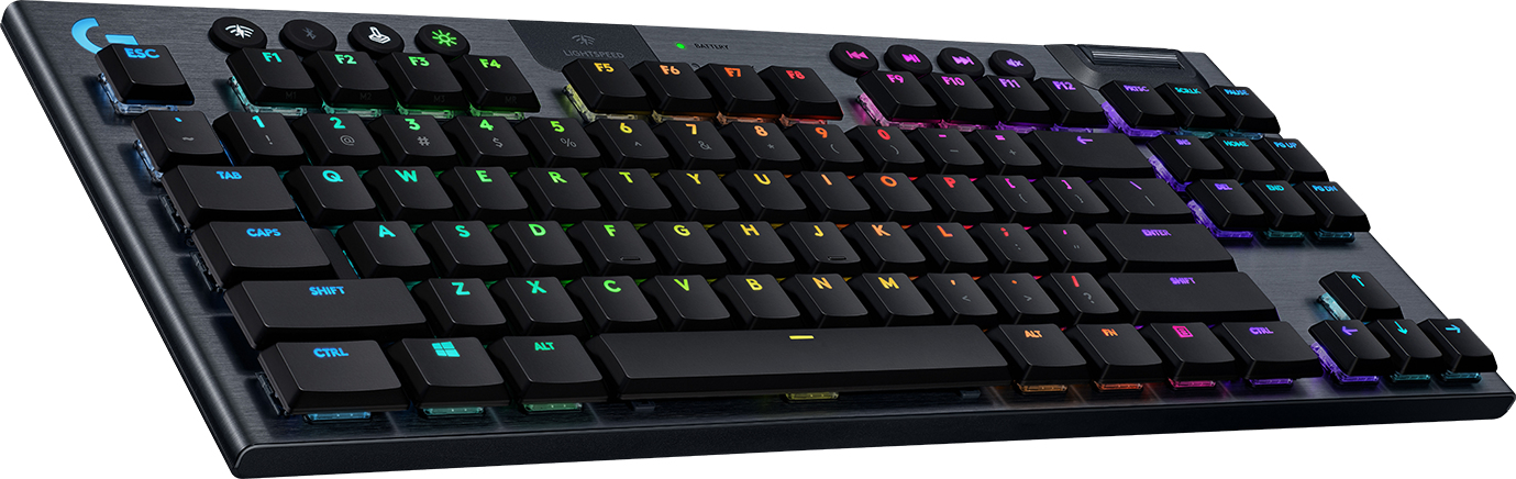 Logitech G G915 TKL tastiera Gaming RF senza fili + Bluetooth Portoghese Carbonio
