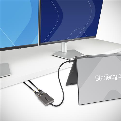 StarTech.com MST14CD122HD adattatore grafico USB 3840 x 2160 Pixel Nero, Grigio
