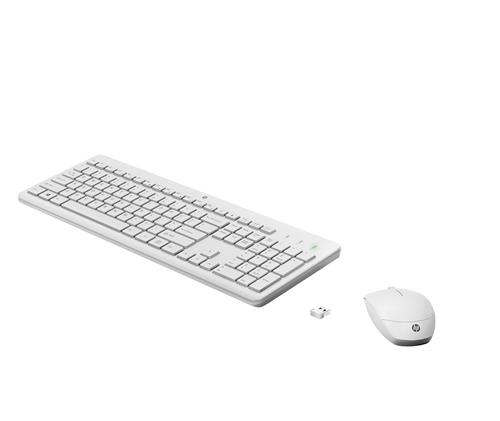 HP 230 WIRELESS MOUSE AND KEYBOARD COMBO (WHITE) - BRAC