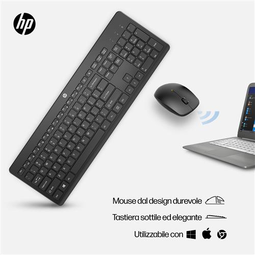 HP 230 WIRELESS MOUSE AND KEYBOARD COMBO (WHITE) - BRAC