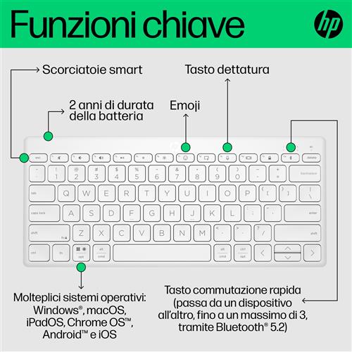 HP Tastiera Bluetooth multi-dispositivo compatta 350