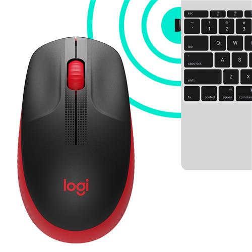 M190 FULL-SIZE WIRELESS MOUSE RED EMEA