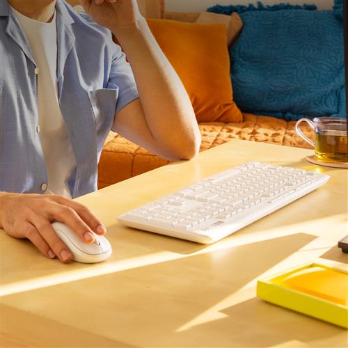 MK295 SILENT WIRELESS COMBO OFF WHITE - CH - CENTRAL