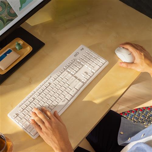 MK295 SILENT WIRELESS COMBO OFF WHITE - CH - CENTRAL