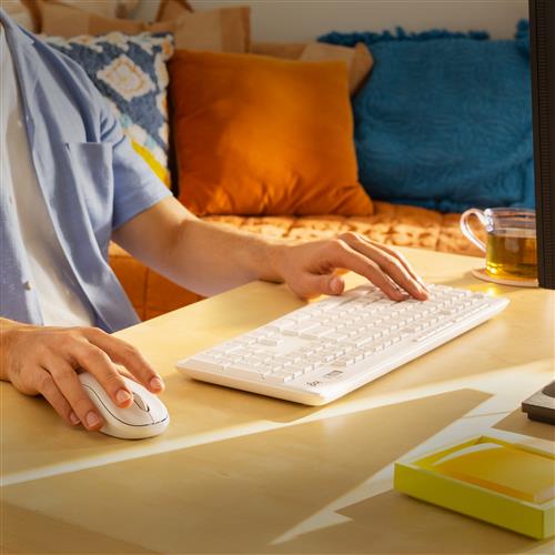 MK295 SILENT WIRELESS COMBO OFF WHITE - CH - CENTRAL