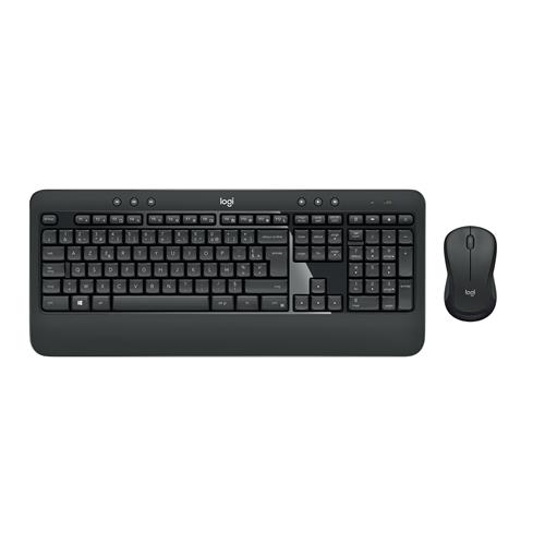 Logitech 920-008678 tastiera Mouse incluso Universale RF Wireless AZERTY Belga Nero, Bianco