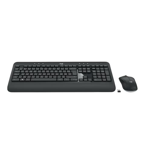 Logitech 920-008678 tastiera Mouse incluso Universale RF Wireless AZERTY Belga Nero, Bianco
