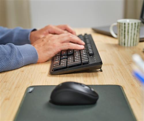 ODY II SILENT WIRELESS KEYBOARD AND MOUSE SET UK BLK