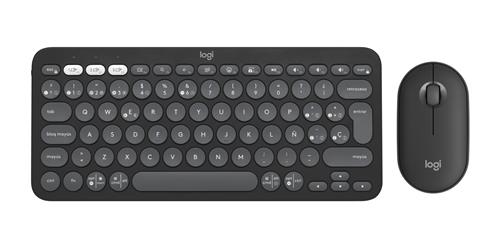 Logitech 920-012227 tastiera Mouse incluso Universale RF senza fili + Bluetooth QWERTY Spagnolo Grafite