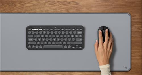 Logitech 920-012257 tastiera Mouse incluso Universale RF senza fili + Bluetooth QWERTY Nordic Grafite