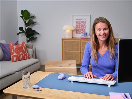 YVI+ MULTI-DEVICE WIRELESS MOUSE PURPLE