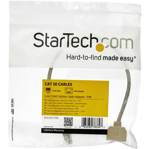 StarTech.com RJ45SPLITTER divisore di rete Grigio