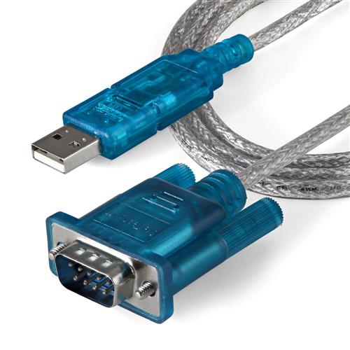 StarTech.com ICUSB232SM3 adattatore per inversione del genere dei cavi DB-9 USB 2.0 A Blu, Trasparente