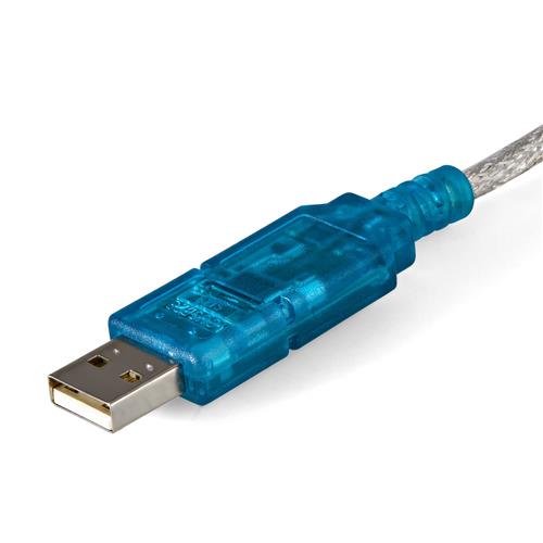 StarTech.com ICUSB232SM3 adattatore per inversione del genere dei cavi DB-9 USB 2.0 A Blu, Trasparente