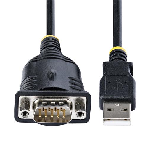 StarTech.com 1P3FP-USB-SERIAL adattatore per inversione del genere dei cavi DB-9 USB tipo A Nero