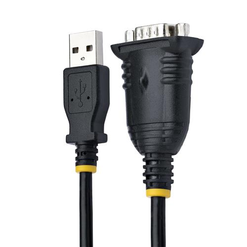 StarTech.com 1P3FP-USB-SERIAL adattatore per inversione del genere dei cavi DB-9 USB tipo A Nero